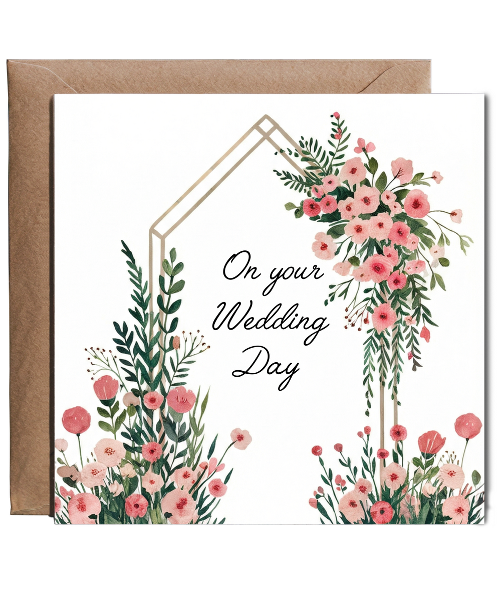 To the Bride and Groom Card on Your Wedding Day