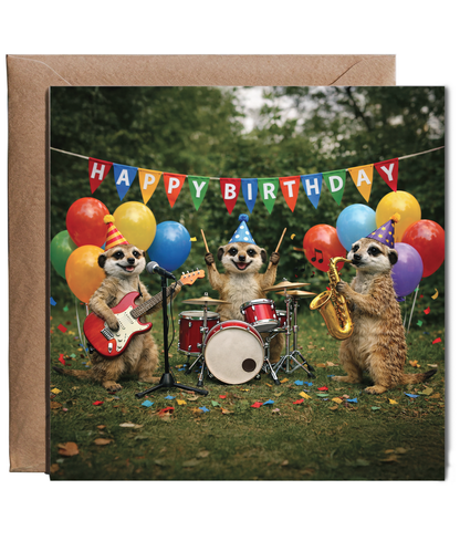 Meerkat Happy birthday band