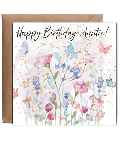 Butterfly happy birthday auntie