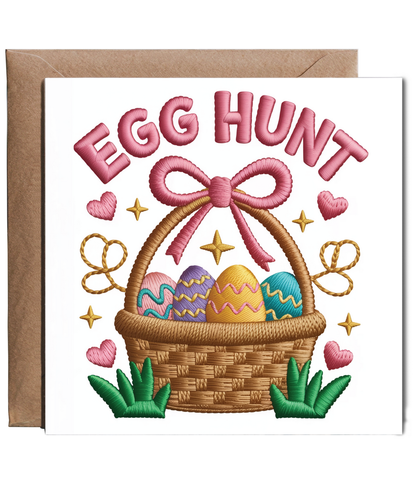 Embroidered style easter egg hunt