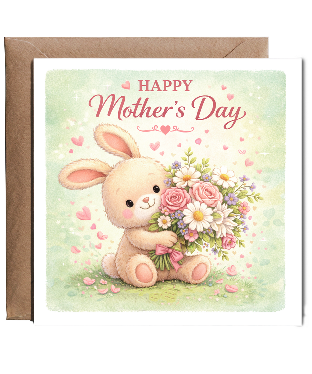 Happy Mother's day adorable bunny bouquet