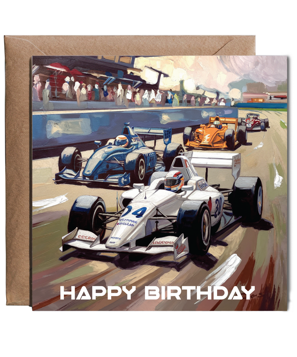car racing Happy Birthday