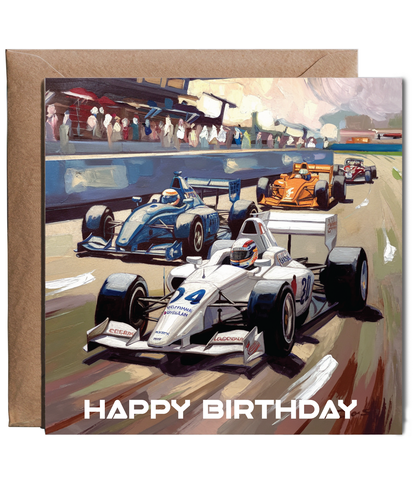 car racing Happy Birthday