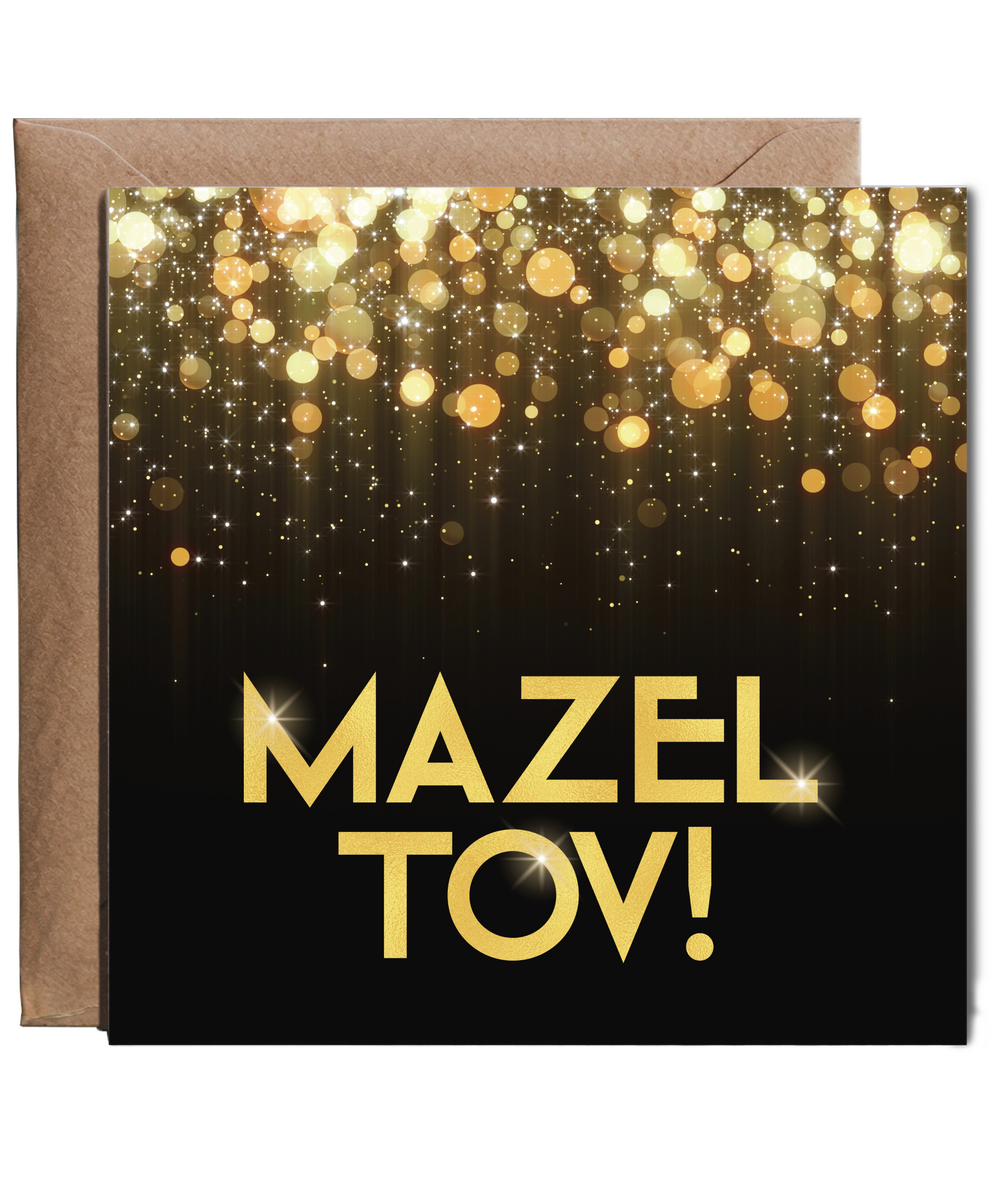 Mazel Tov golden sparkles
