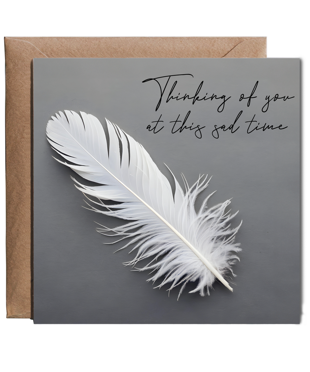 Sympathy feather thinking of you