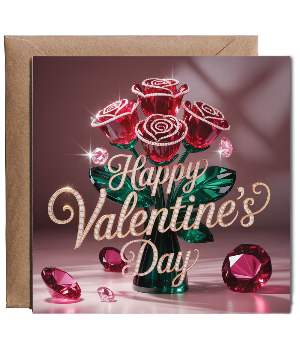 Happy Valentine's day Glass roses