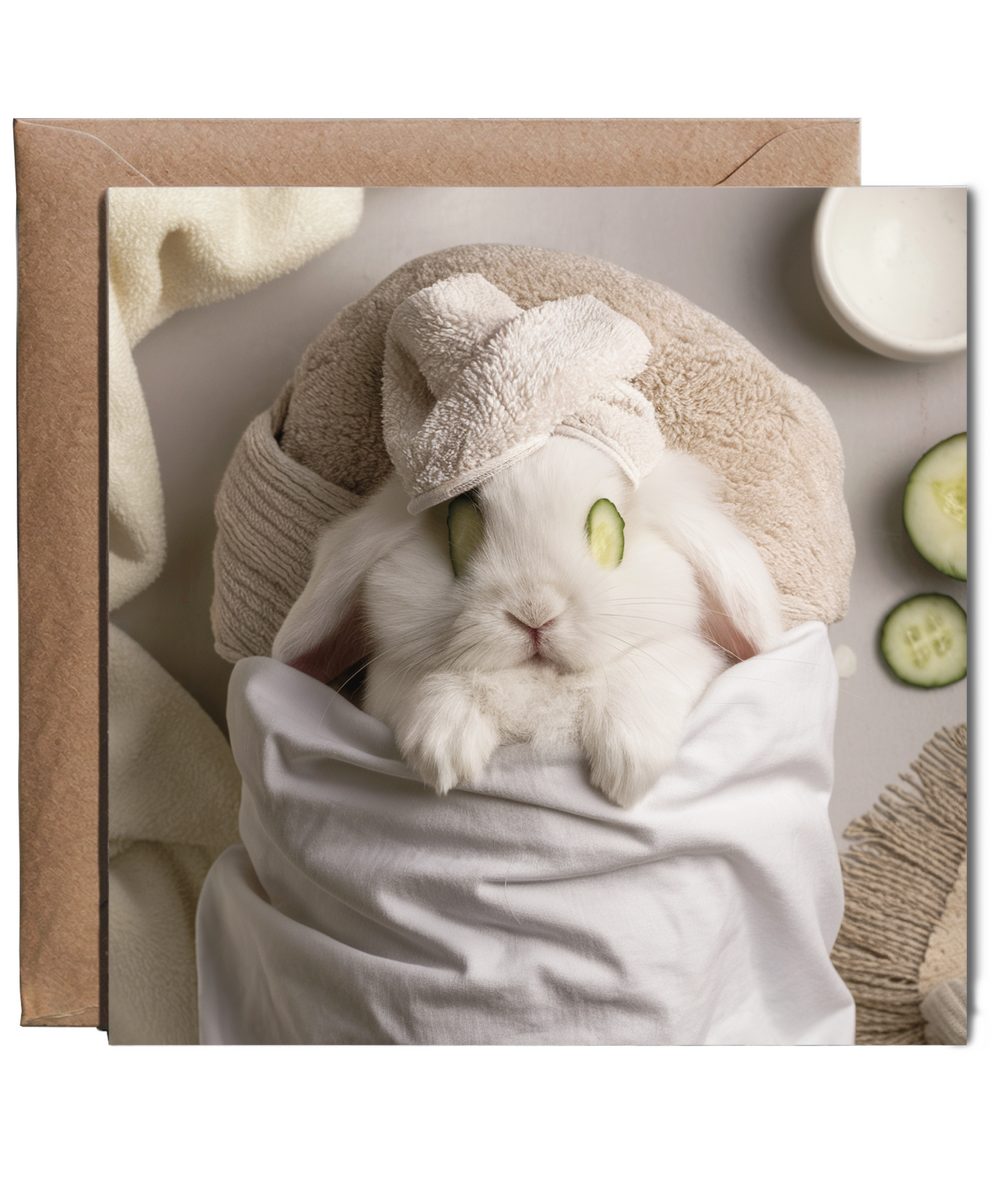 funny pampered rabbit