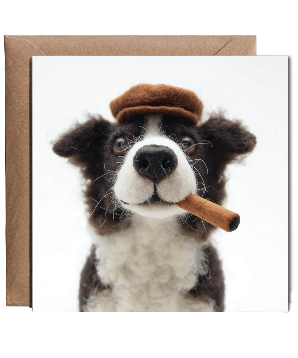 2D Felt style yorkshire border collie