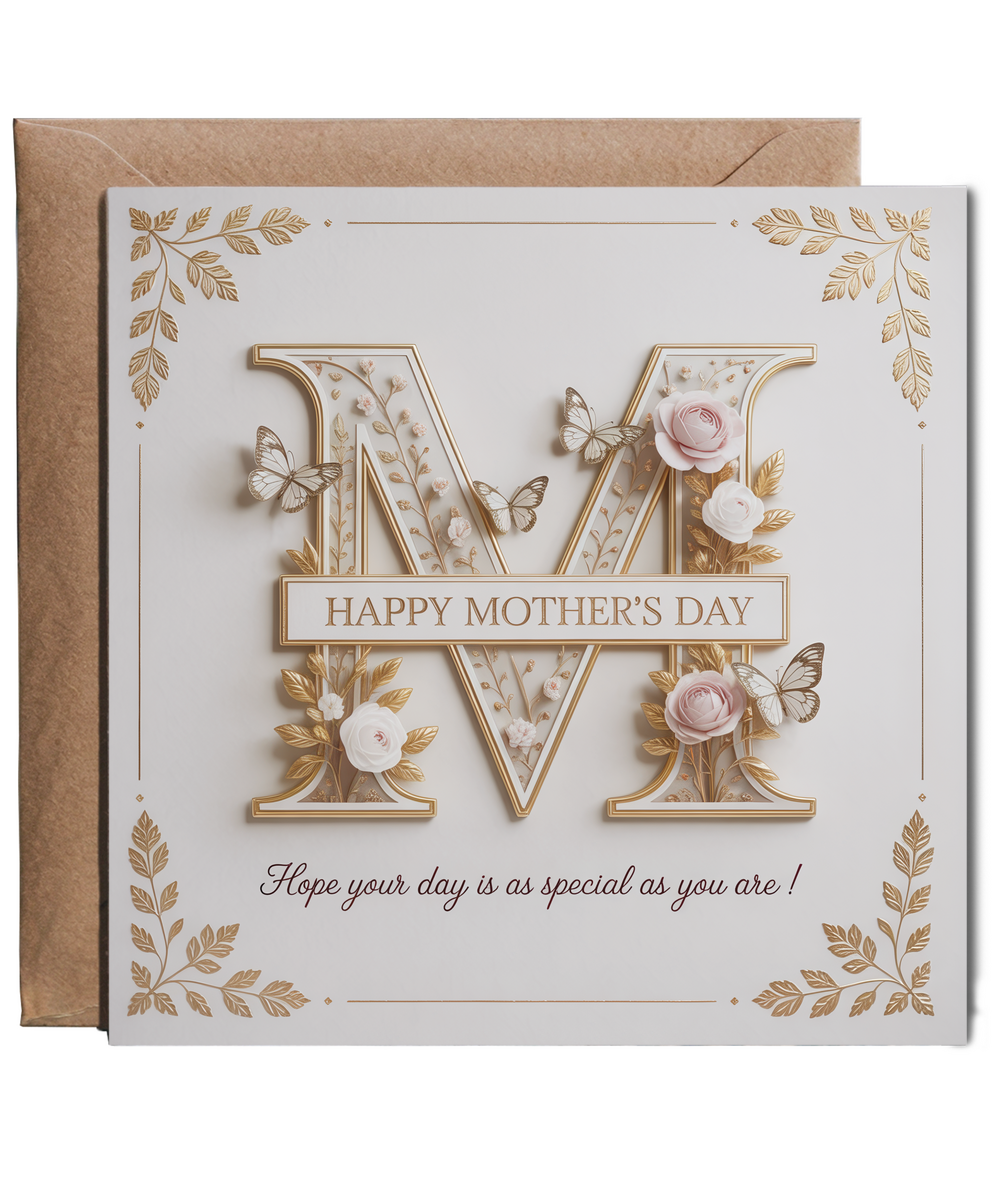 Happy Mother's Day fake 3D effect, hope your day is as special as you are