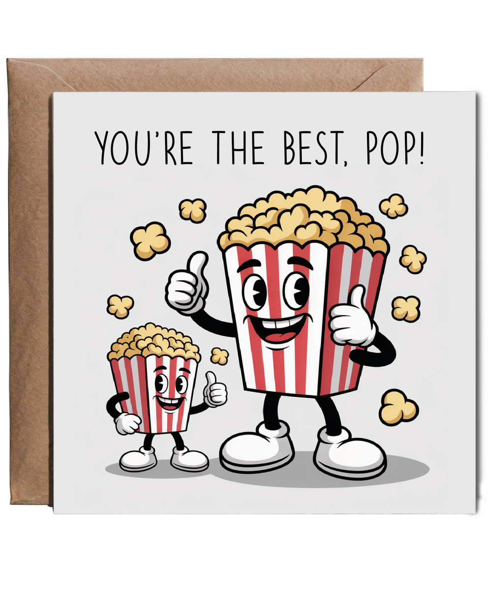 Happy Birthday Fathers Day Card for Dad Youre the Best Pop