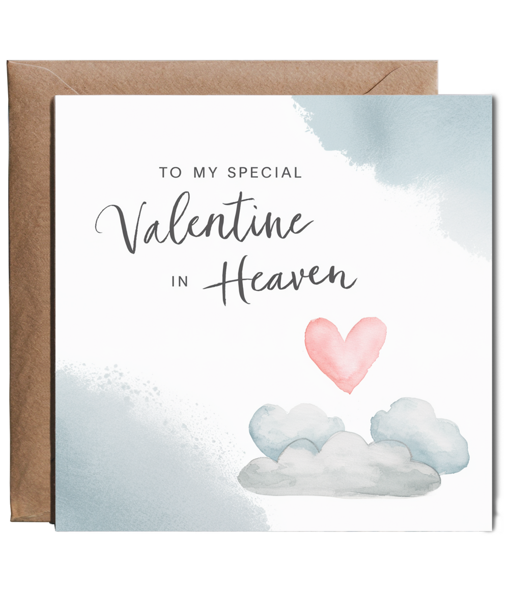 To My Special Valentine in Heaven Memorial Card for Loved Ones