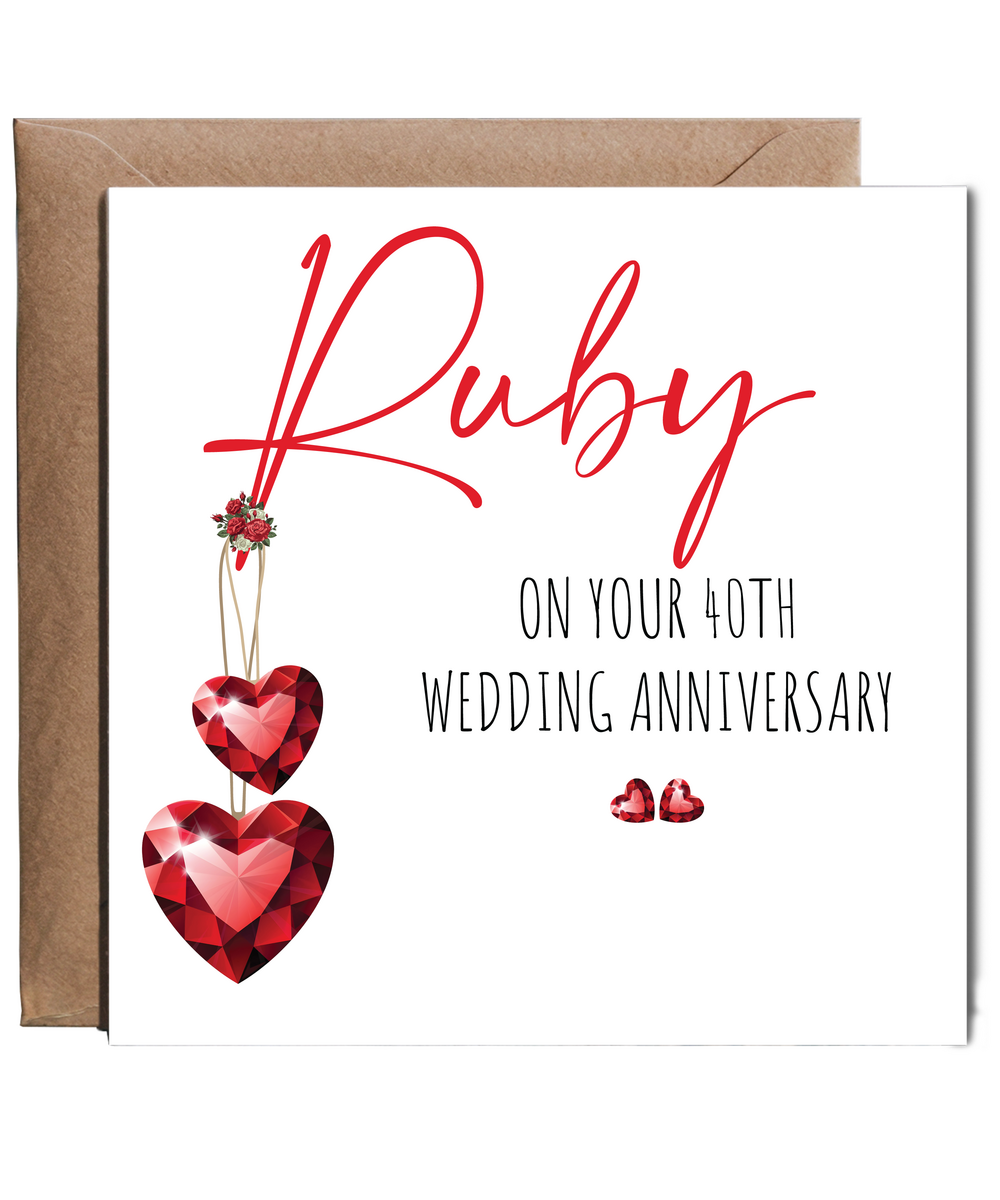 Ruby on your 40th wedding anniversary