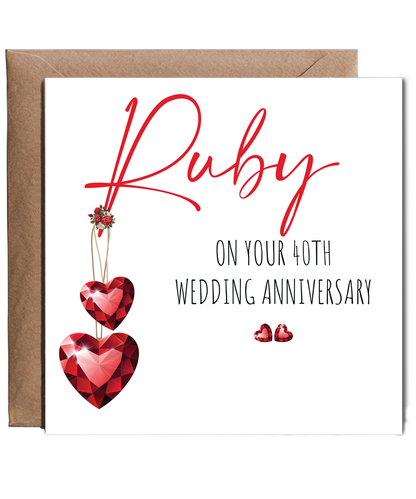 Ruby on your 40th wedding anniversary