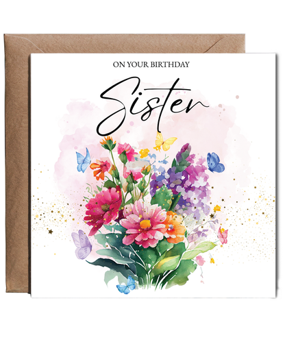 Flowers on your birthday Sister