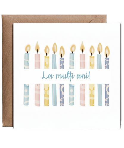 happy birthday candles La mulți ani! Romanian