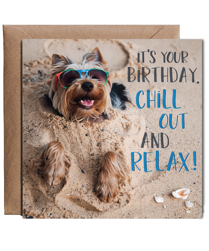yorkshire terrier it's your birthday chill out and relax