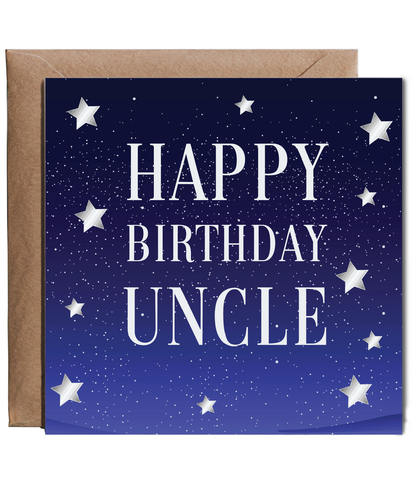 Navy and Gold happy birthday Uncle