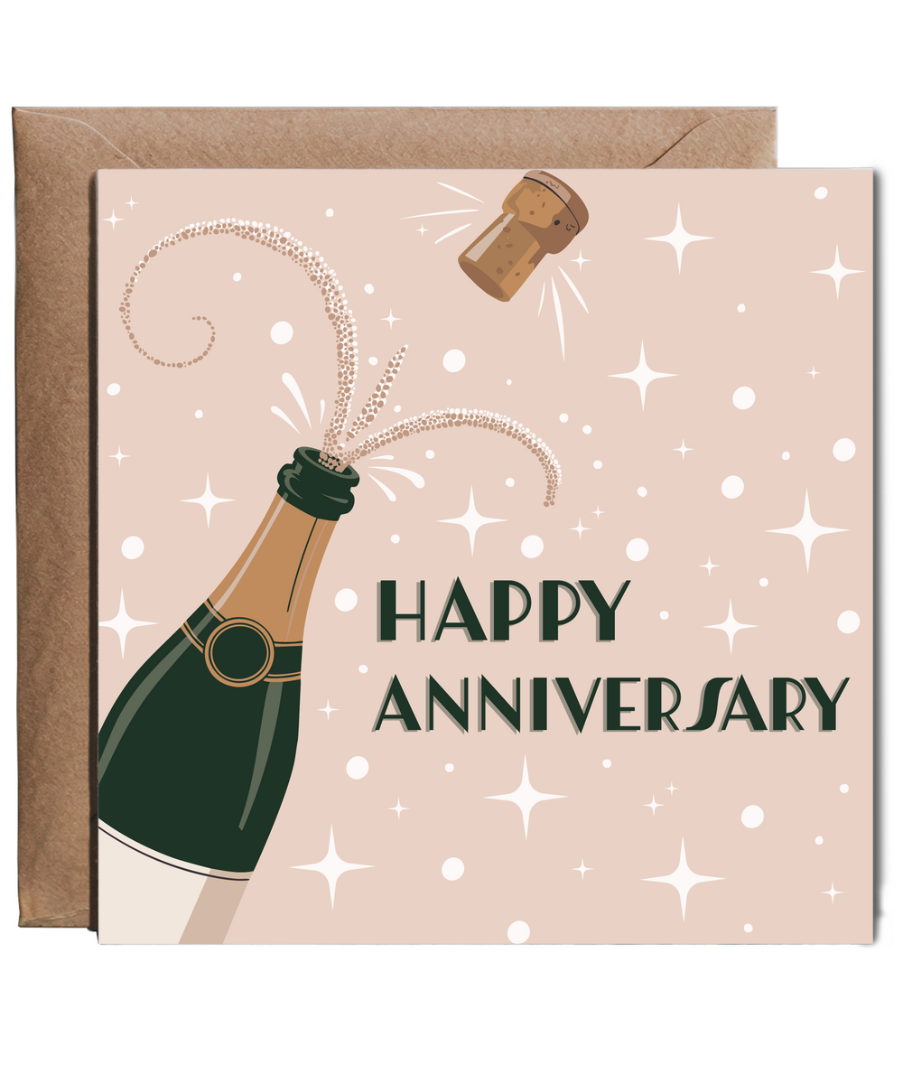 happy anniversary champagne pop