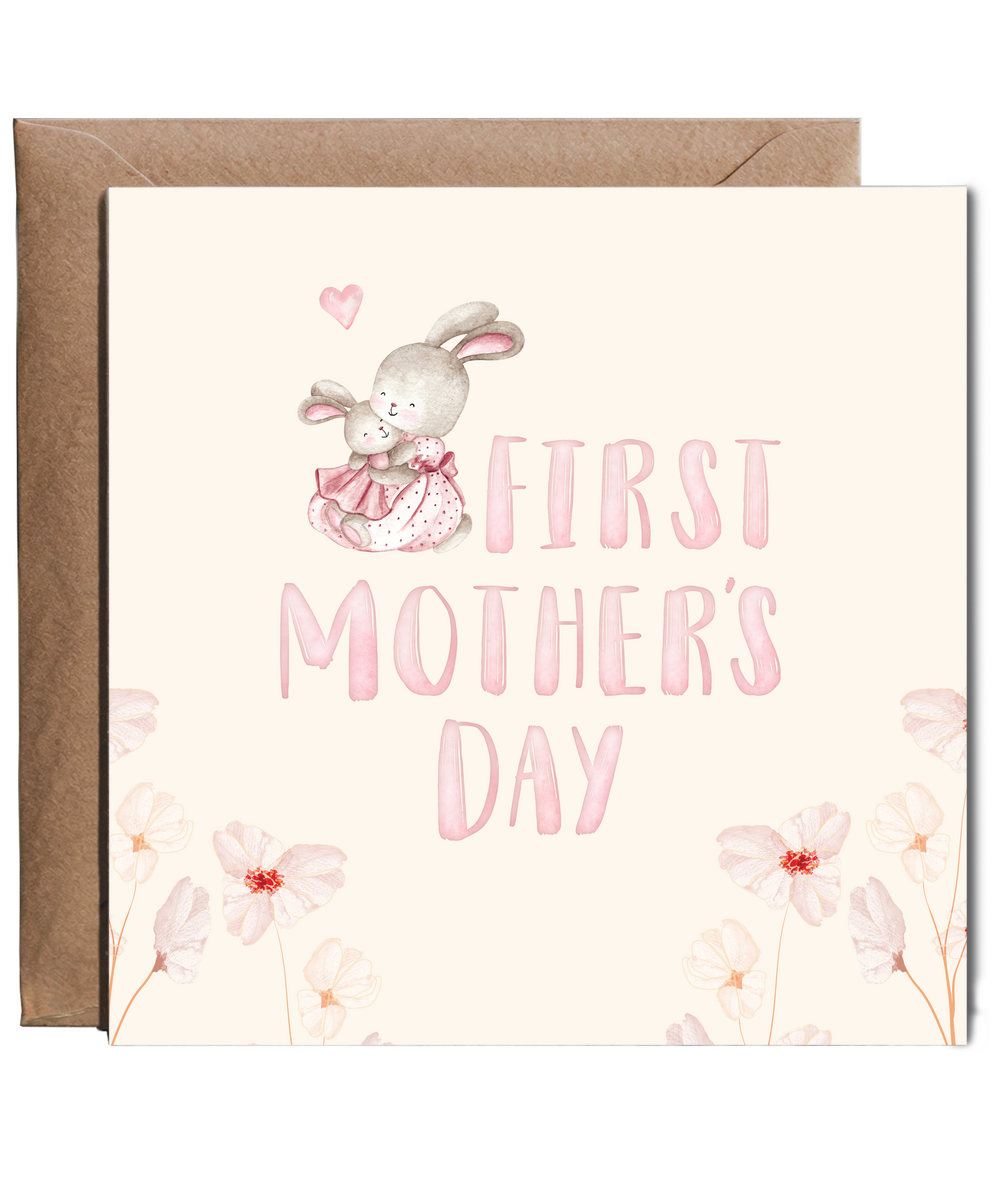 First Mother's Day Pink bunny
