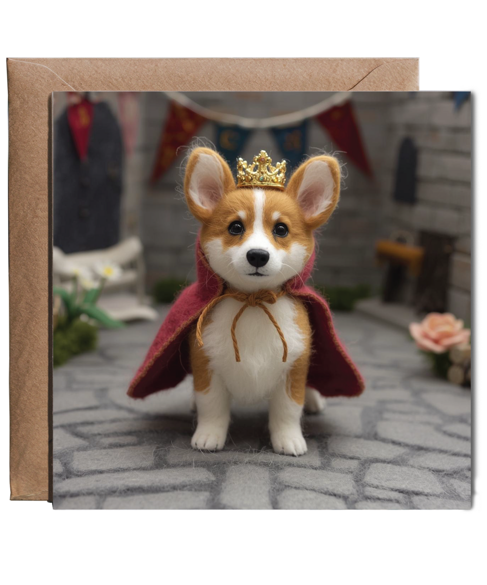 2D felt style Royal Corgi