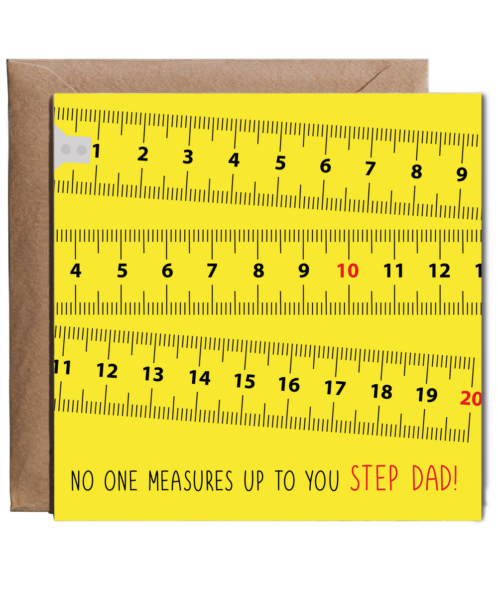 Birthday Fathers Day Card No One Measures Up To You Step Dad
