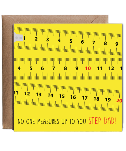 Birthday Fathers Day Card No One Measures Up To You Step Dad