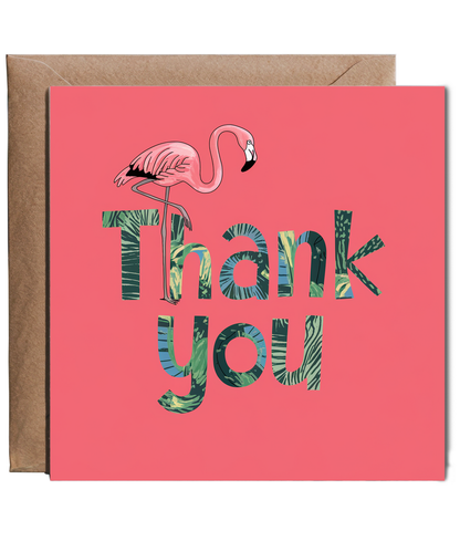 Thank You Flamingo Card