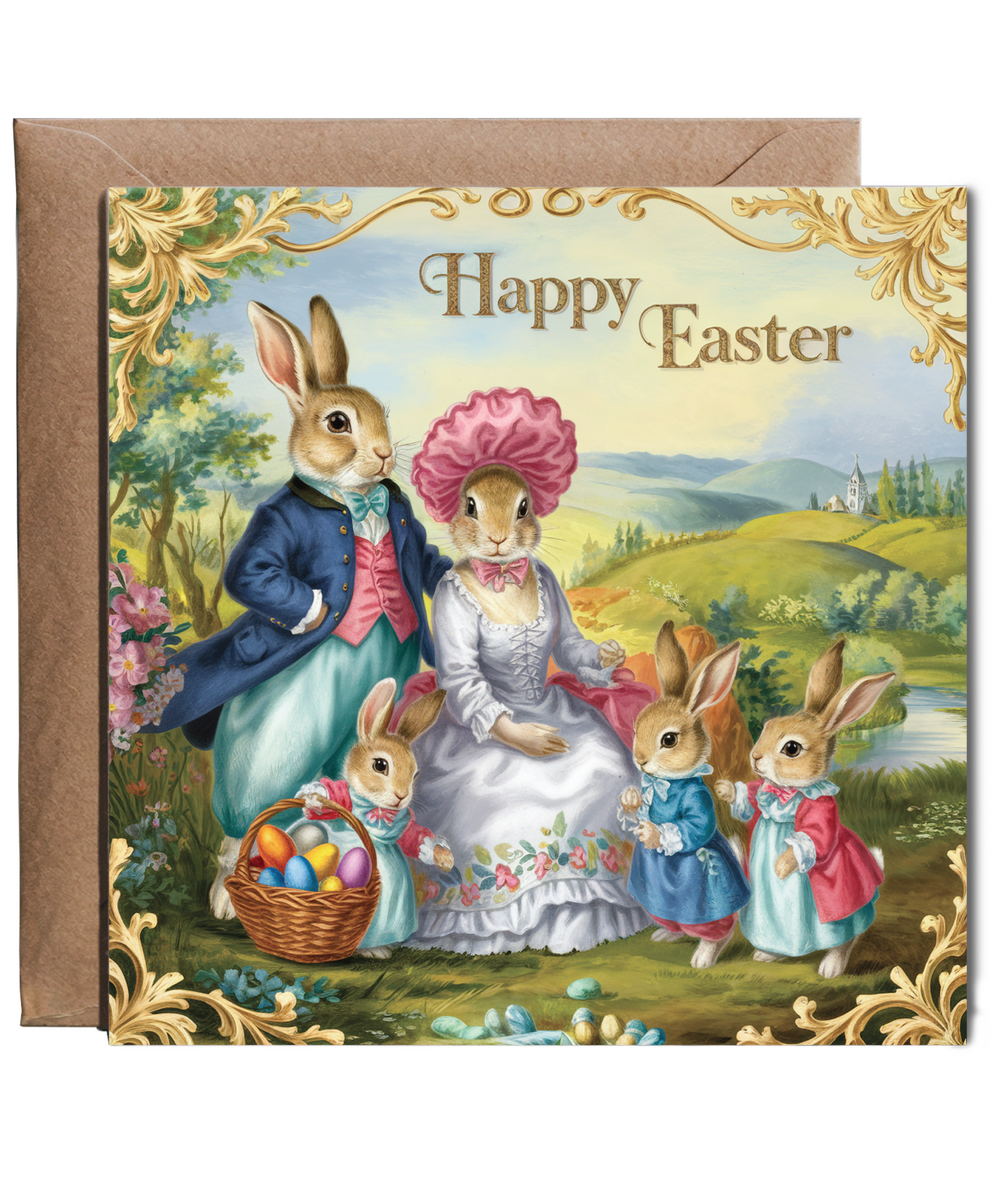 18th century inspired easter bunnies