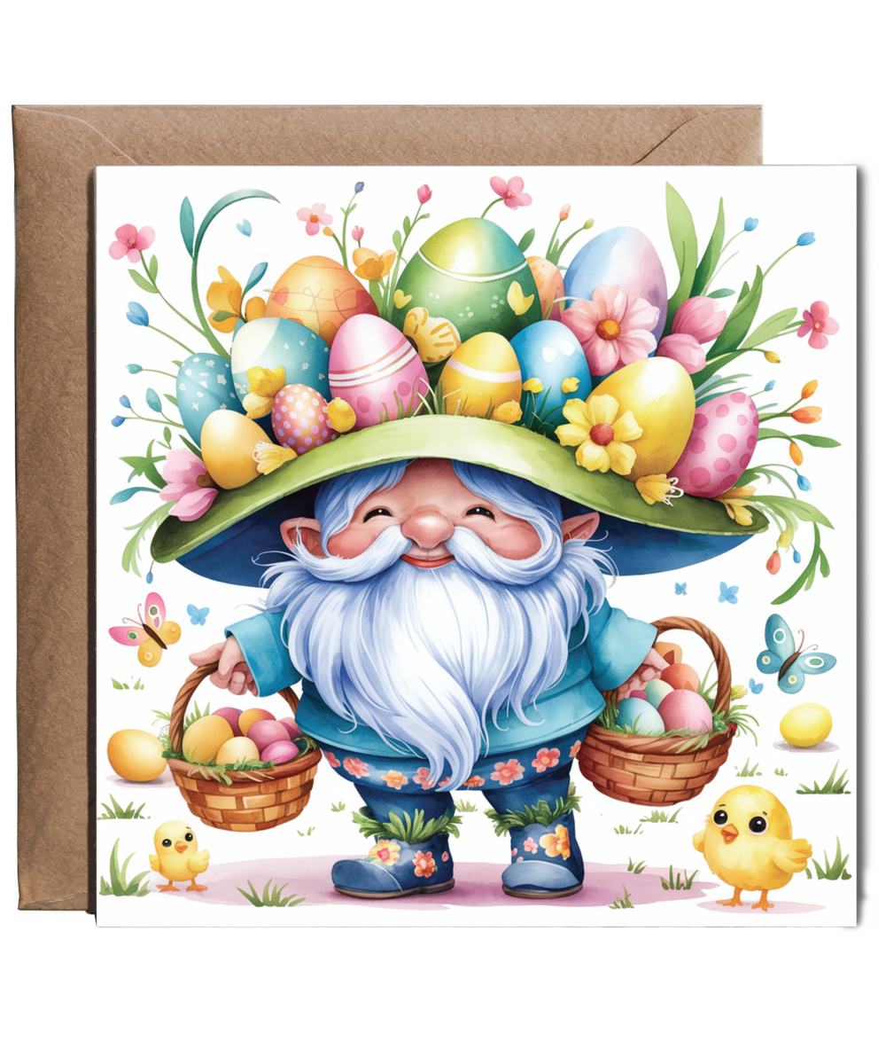 Happy Easter card gonk gnome