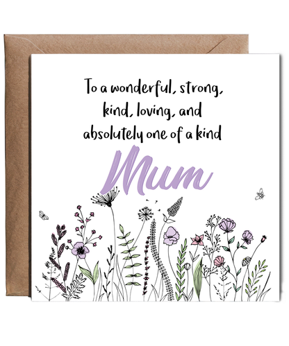Birthday Card Special Message for a Wonderful Mum