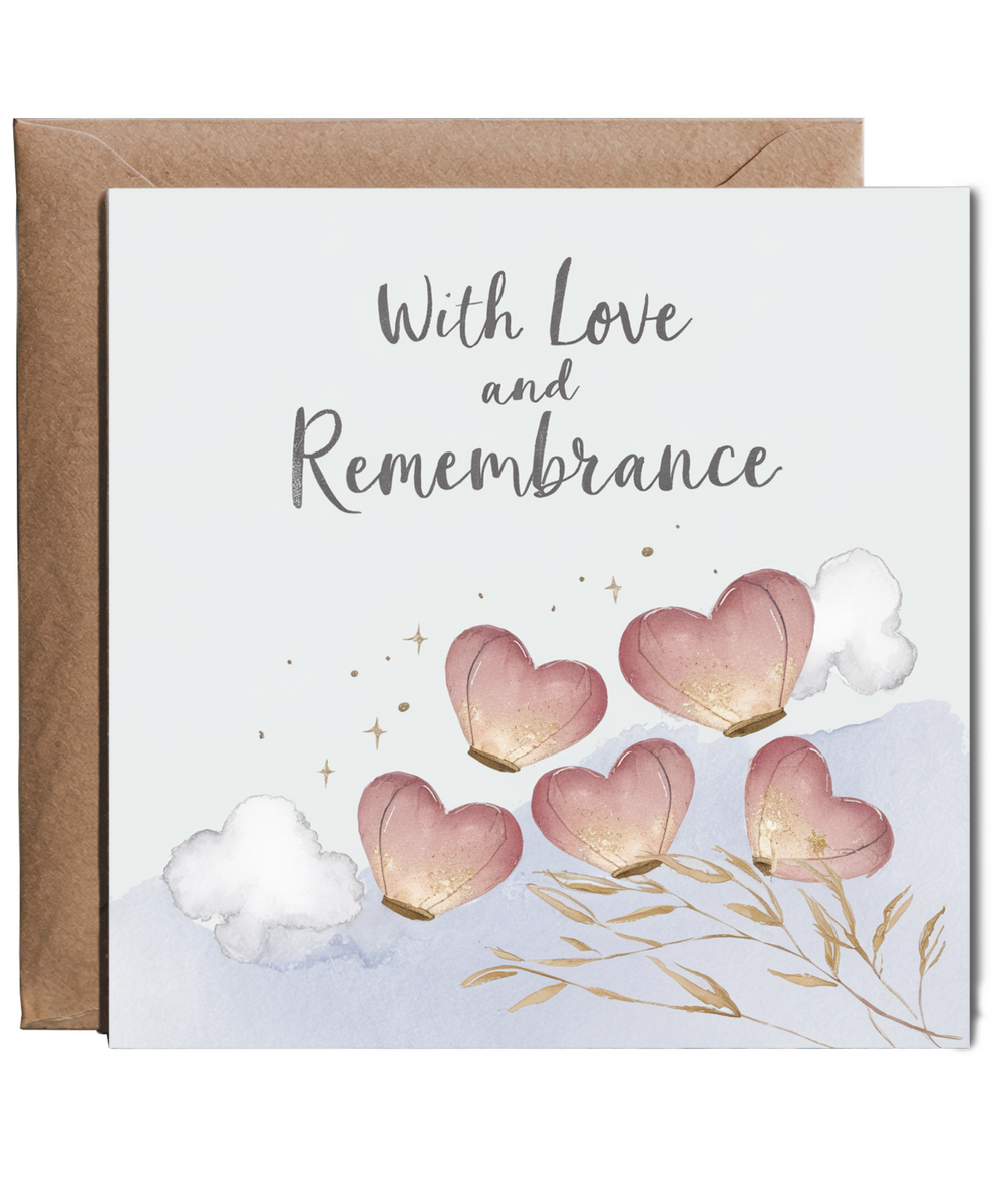 With Love and Remembrance Card in Loving Memory of Loved Ones