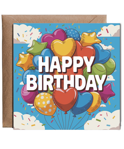 Happy Birthday with Balloons