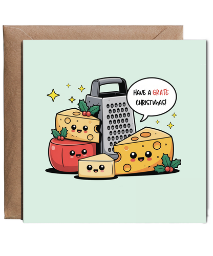 Have a grate Christmas, cheese pun