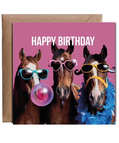 Happy Birthday Party Horses