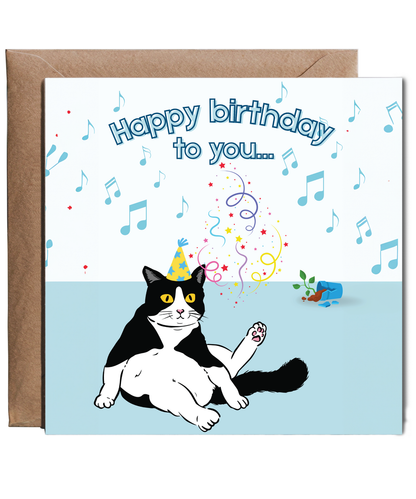 square Happy birthday naughty cat