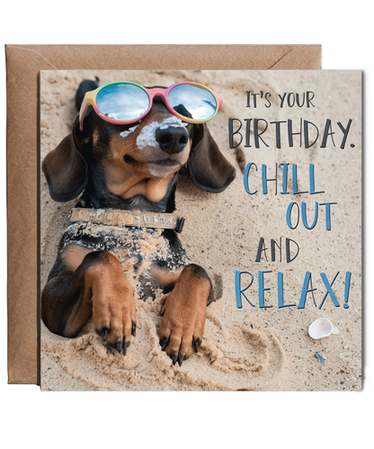 dachshund it's your birthday chill out and relax