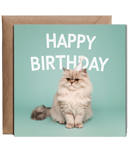 Birthday Card Cute Cat kitten