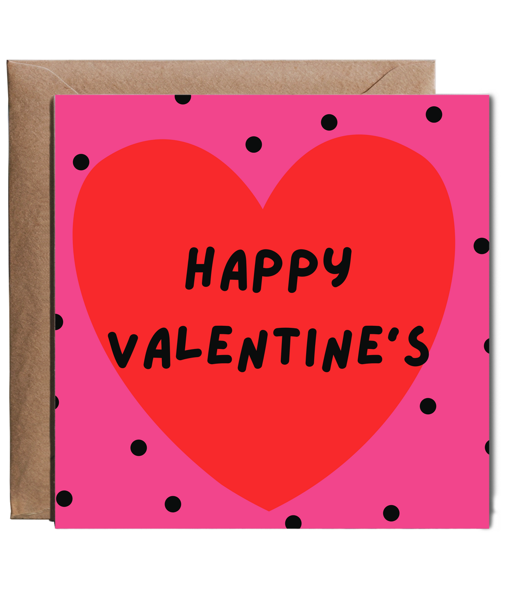 Happy Valentine's polka dot heart