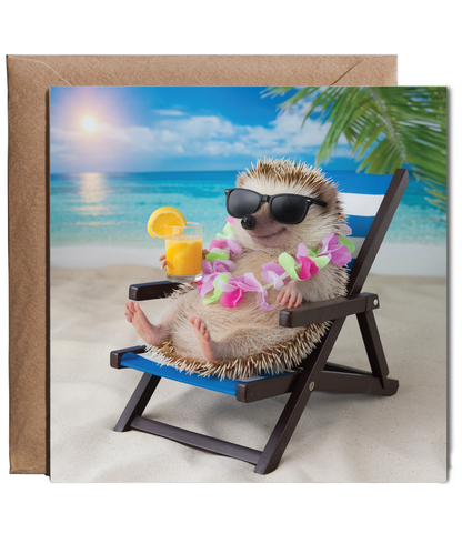 hedgehog on the beach