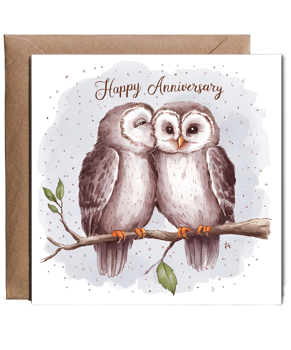Happy Anniversary cute owls