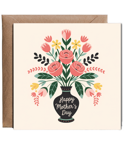 Happy Mothers Day Flowers in Vase
