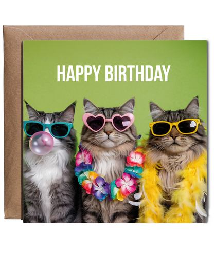 Happy Birthday Party Cats