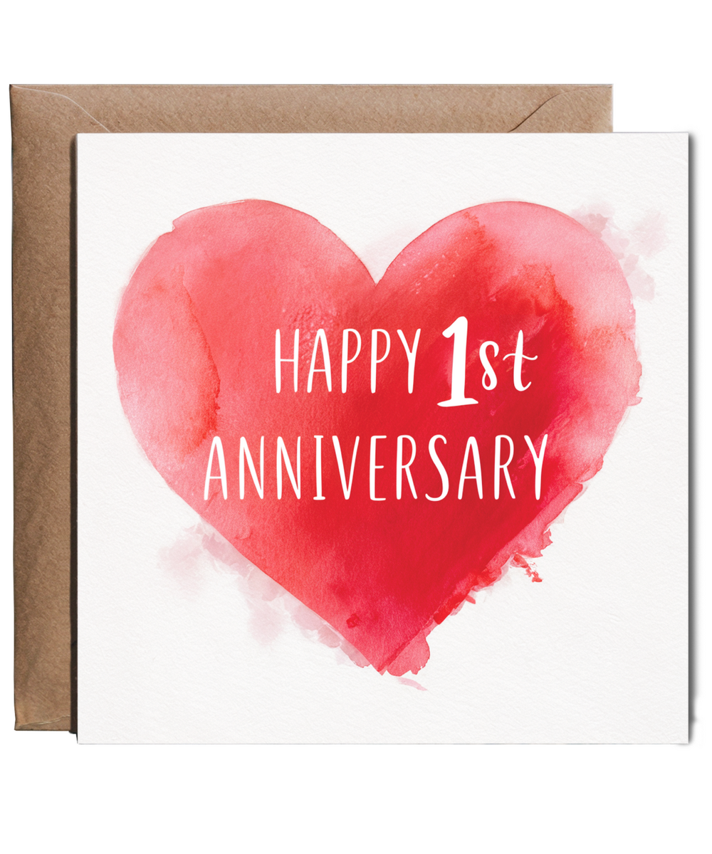 Happy 1st Anniversary waterside heart