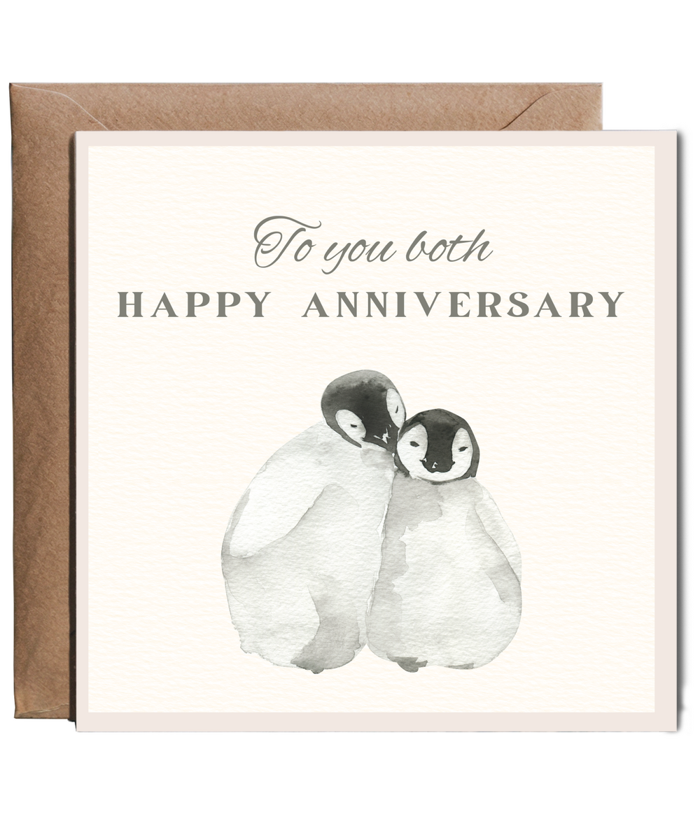 to you both happy anniversary penguins