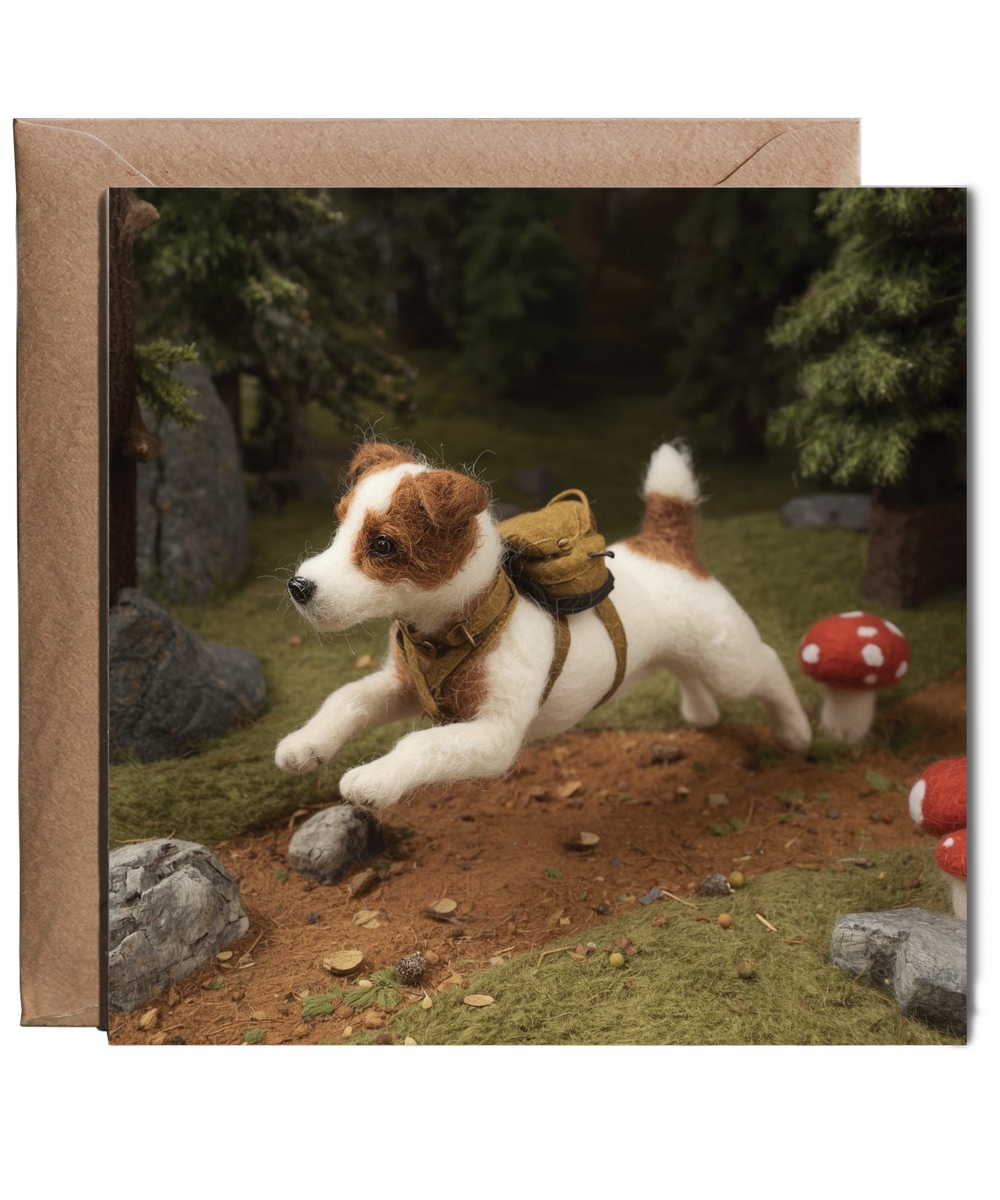 2D felt style Jack Russel explorer