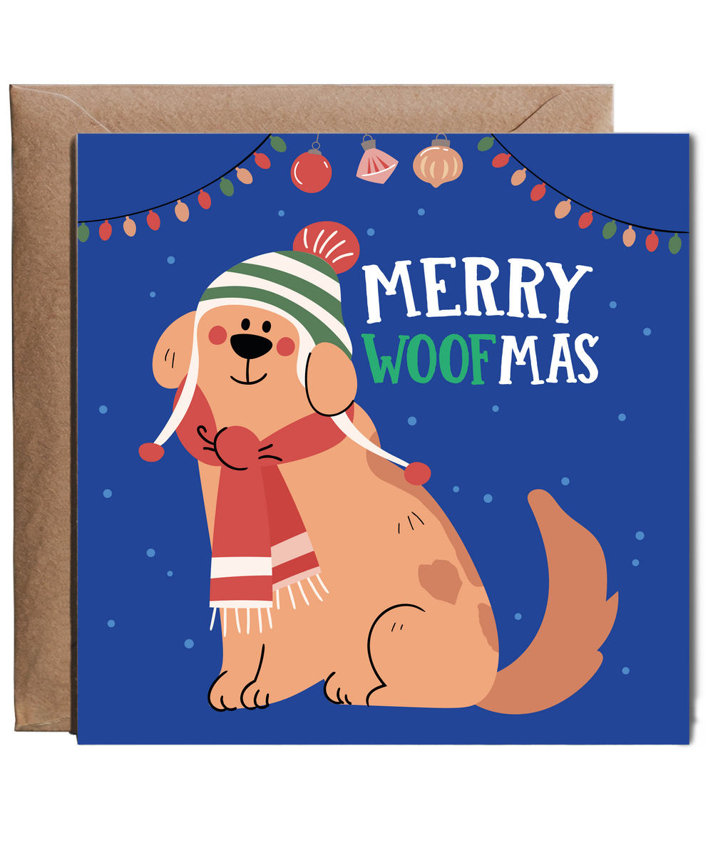 Christmas Card for a Dog Lover Merry Woofmas