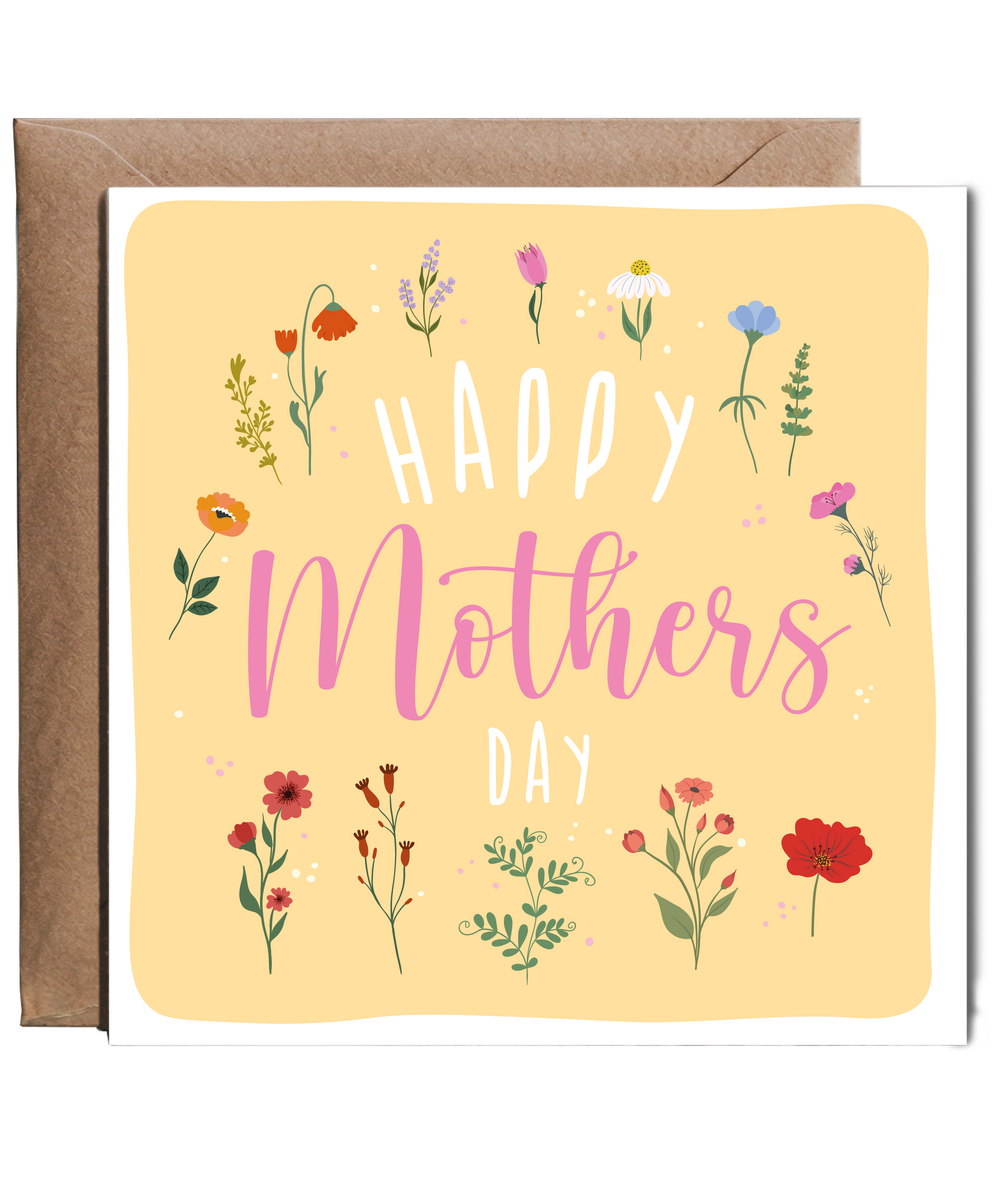 Happy Mothers Day Spring Flowers