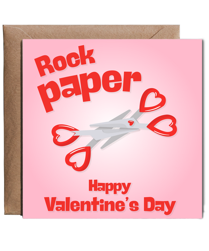 rock paper scissors, happy valentine's day