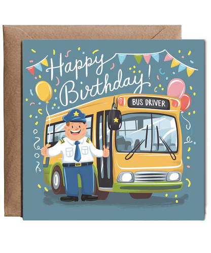Happy Birthday Card for a Wonderful Bus Driver