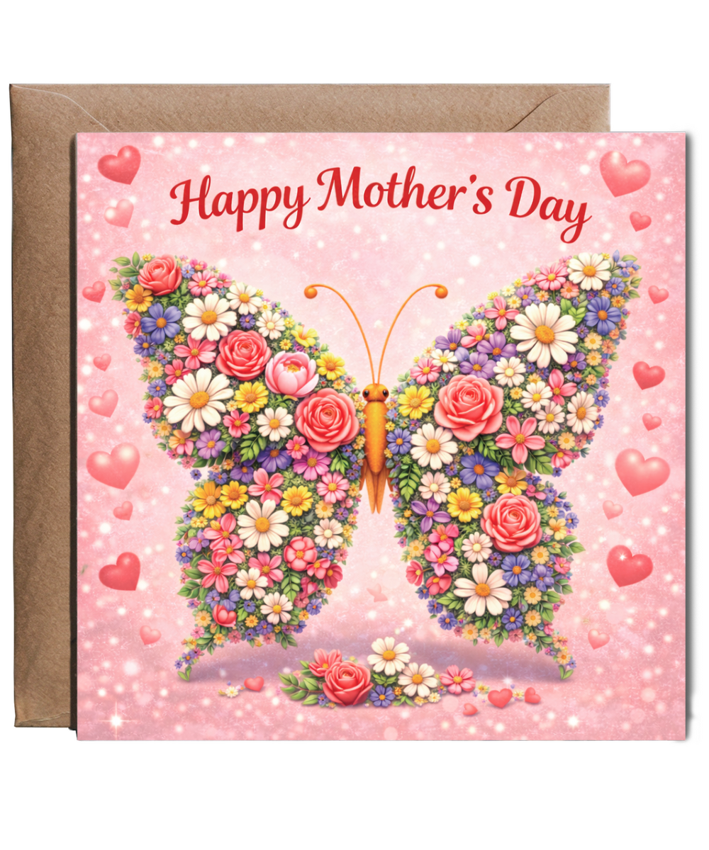 Happy Mother's day butterfly flowers